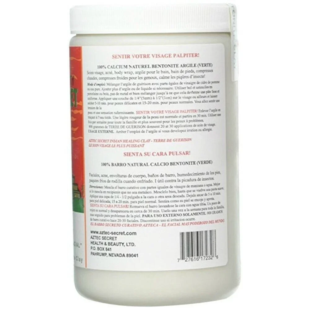 Aztec Secret Indian Healing Clay 2 lbs/908g, 100% Natural Bentonite Exp 9/20
